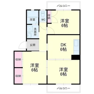アマネセル堅田【1階】の間取り
