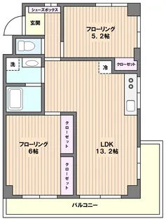 坂の上フラッツ【2階】の間取り
