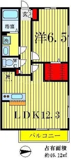 リッツハウスIII【1階】の間取り