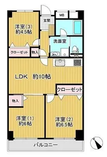 扇橋サンハイツ【4階】の間取り