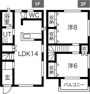 竹林メゾネットIII東【2階】の間取り