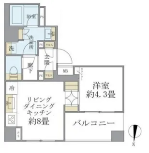 Brillia中野【2階】の間取り