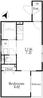 Clair Ogawa(クレールオガワ)【2階】の間取り