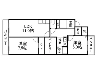 ドルミ高矢【2階】の間取り