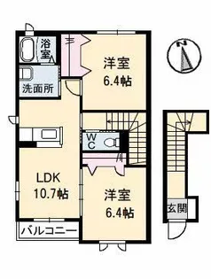 シャーメゾンマルシェ A棟【2階】の間取り