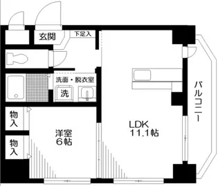 ラークス王子【8階】の間取り