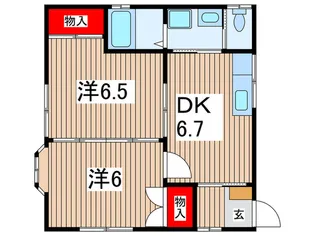 エ-スハイツ【1階】の間取り