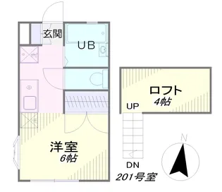 シャンブル楢【2階】の間取り