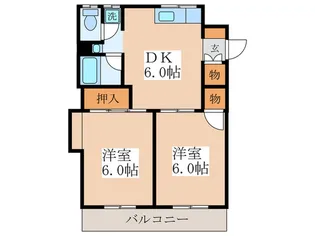 パームハイツ【1階】の間取り