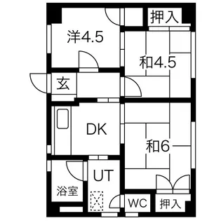 ビラローザ山坂【3階】の間取り