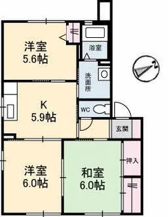 シャーメゾン西岐波 A棟【1階】の間取り