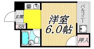 第1キャスル塚口【2階】の間取り