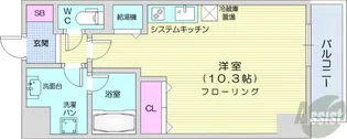 バロンドール【14階】の間取り
