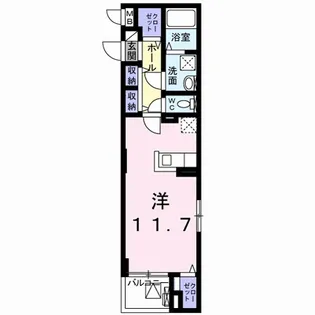 イーストブルー六番館【4階】の間取り