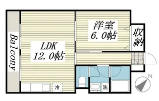 山口マンション【7階】の間取り