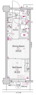 ガーラ・ヴィスタ元住吉【2階】の間取り
