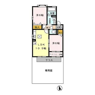 メイプルリーフ【1階】の間取り