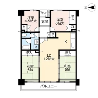 URサンハイツ前田【2階】の間取り