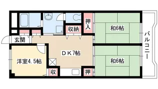 サンパーク・マンション【4階】の間取り