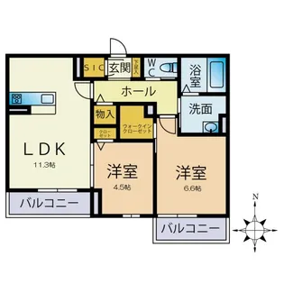 プラージュ ノム【2階】の間取り