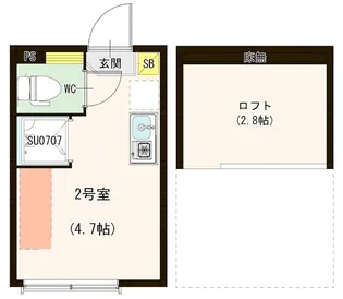 ハーモニーテラス中十条IV【1階】の間取り