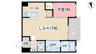 ショコラ音羽【2階】の間取り