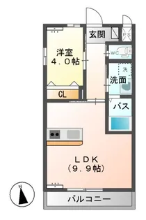 ア・ディーゴ【2階】の間取り