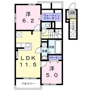 ヘキサパレス【2階】の間取り