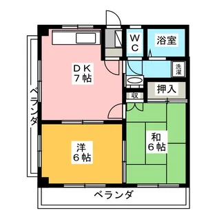 鹿島コーポ【2階】の間取り