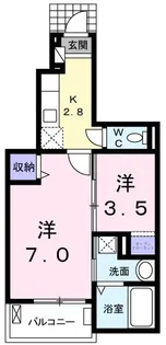 ラ ナチュール【1階】の間取り
