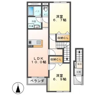 ローズパレス【2階】の間取り