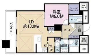 ザ・タワー大阪【32階】の間取り