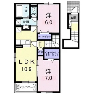 ナリッシュ【2階】の間取り