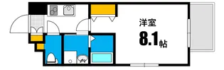 Ruex比治山橋【7階】の間取り