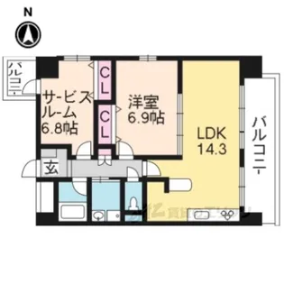 ピアヌーラ柳馬場【3階】の間取り