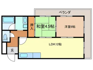 レジデンスファービューI【4階】の間取り