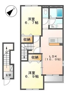 グレイスヴィラ ヒダカI【2階】の間取り
