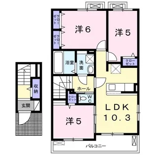 ベル ソレイユ A【2階】の間取り