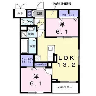 セレーナ エスト【3階】の間取り