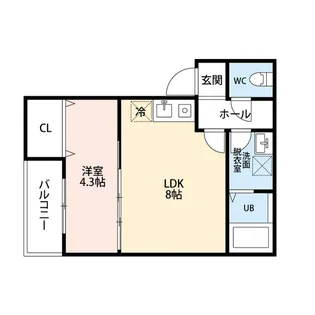 Well-being鶴橋【3階】の間取り
