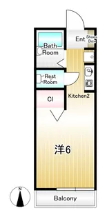 ビアンコネロ芦屋【2階】の間取り