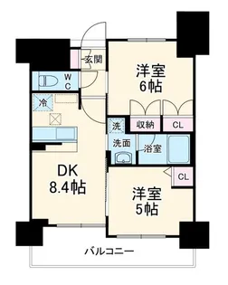 エステムプラザ大手前エヴァース【11階】の間取り