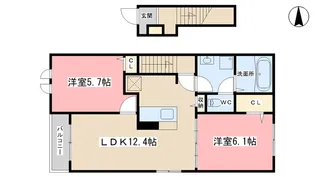 メゾンブリアン【2階】の間取り