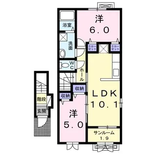 フィオーレ緑ヶ丘【2階】の間取り