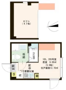 ハーモニーテラス東金町VI【2階】の間取り