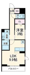 Noble villa草加西町A【3階】の間取り