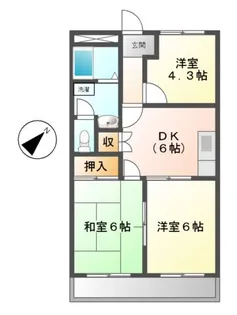 シーサイドレジデンス【2階】の間取り