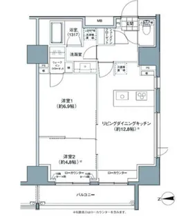 パークハビオ東中野【13階】の間取り