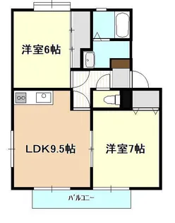 サンビレッジ ノーザンヴィラ 壱号館【2階】の間取り
