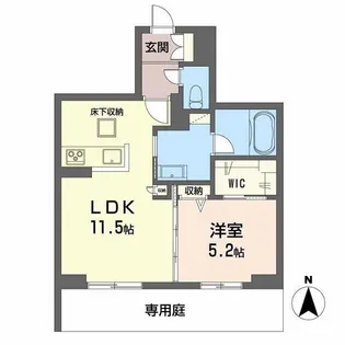 シャーメゾン大元【1階】の間取り